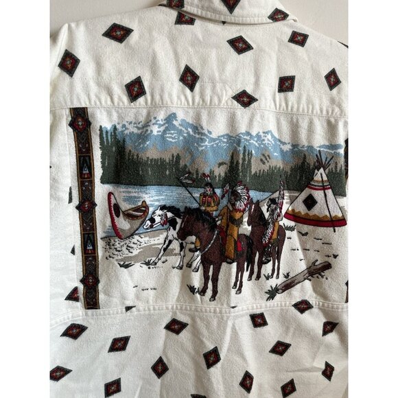 Woolrich Native American Long Sleeve Button Up Large Women’s used Cotton - Picture 7 of 16